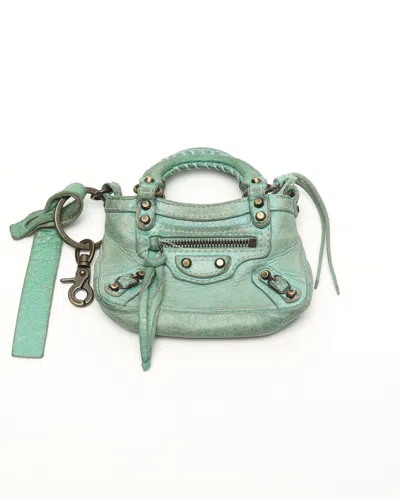 Balenciaga Le City Micro Bag Charm In Green