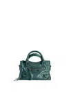 Balenciaga Le City Mini Arena Leather Bags In Green