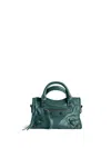 Balenciaga Le City Mini Arena Leather Bags In Green