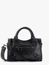 Balenciaga Le Cagole Mini Leather Shoulder Bag In Black