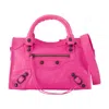 Balenciaga Small Le City Handbag With Studded Accents In Pink