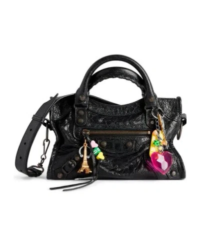 Balenciaga Women's Le City Mini Bag With Charms In Black