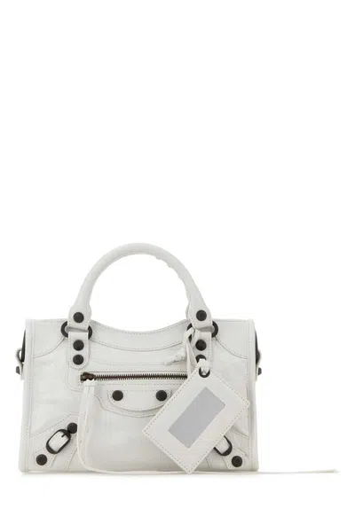 Balenciaga Le City Mini Handbag For Women In Optic White
