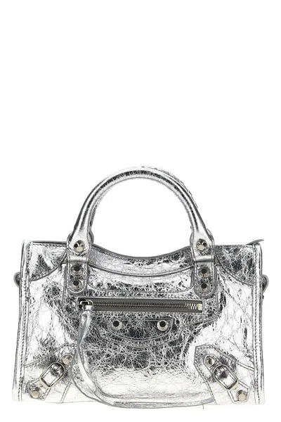 Balenciaga 'le City Mini' Handbag In Silver