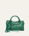 Balenciaga Le City Mini Leather Top-handle Bag In 3616 Emerald