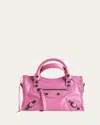 Balenciaga Le City Mini Leather Top-handle Bag In 5830 Glossy Pink