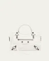Balenciaga Le City Mini Leather Top-handle Bag In 9104 White
