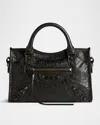 Balenciaga Le City Mini Leather Top-handle Bag In Black