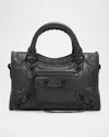 Balenciaga Le City Mini Leather Top-handle Bag In Gray
