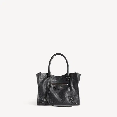 Balenciaga Le City Mini Leather Tote Bag In Black
