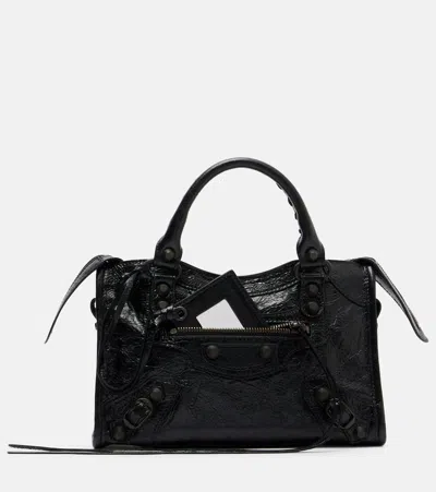 Balenciaga Le City Mini Leather Tote Bag In Black