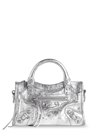 Balenciaga Le City Mini Metallic Leather Crossbody Bag