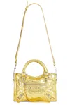 Balenciaga Le City Mini Metallized Bag In Gold