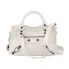 Balenciaga Le City Mini Leather Top-handle Bag In White