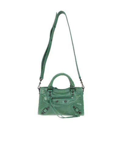 Balenciaga Le City Mini Shoulder Bag In Green