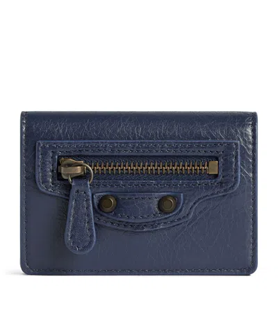 Balenciaga Le City Mini Wallet In Blue