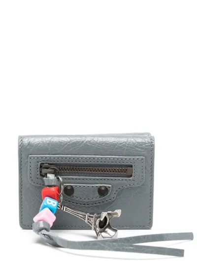 Balenciaga Le City Mini Wallet In Blue
