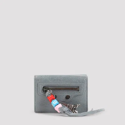 Balenciaga Le City Mini Wallet In Blue