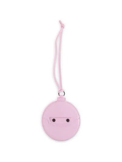 Balenciaga Women Le City Round Mirror Charm In Pink