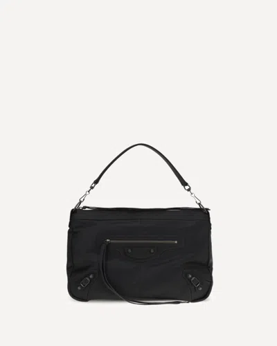 Balenciaga Le City Moto Medium Shoulder Bag In Black