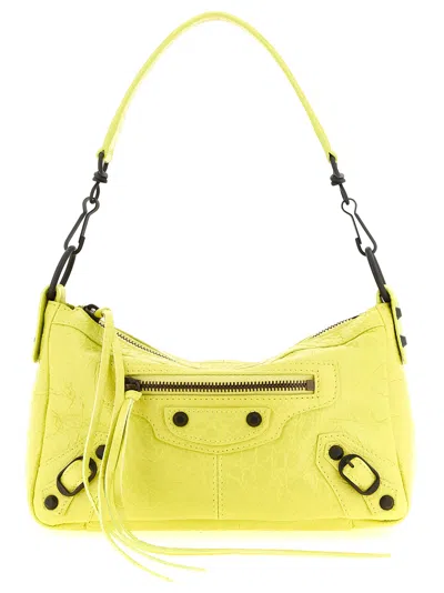 Balenciaga Le City Moto Mini Bag In Lemonade In Yellow