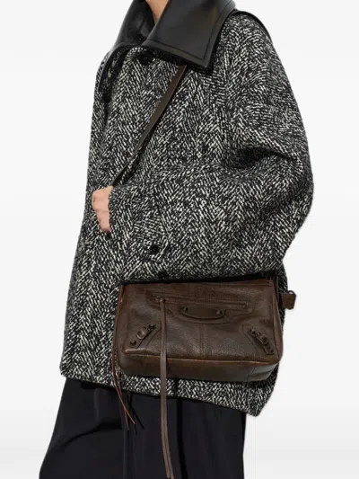 Balenciaga Le City Moto Small Bag In Brown