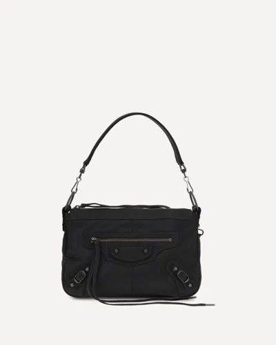Balenciaga Le City Moto Small Shoulder Bag In Black