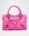 Balenciaga Le City Nano Leather Tote Bag In Pink