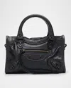 Balenciaga Le City Nano Leather Tote Bag In Black