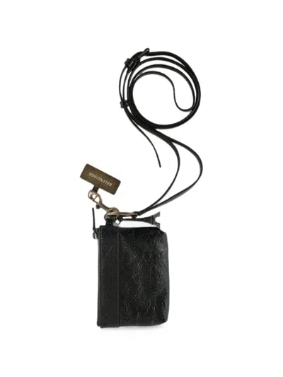 Balenciaga Le City Phone Strap In Black