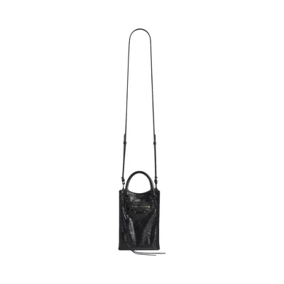 Pre-owned Balenciaga Le City Phone Strap With Pouch 'black' | Women's Size Onesize