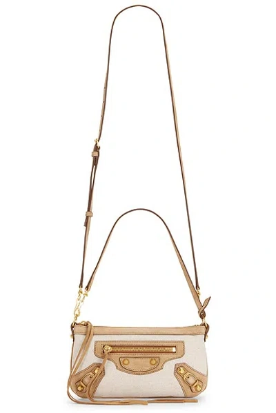 Balenciaga Le City Pouch In Natural & Camel