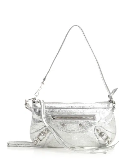Balenciaga Le City Pouch Shoulder Bags Silver