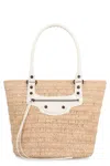 Balenciaga Women Raffia Small Le City Bucket Bag