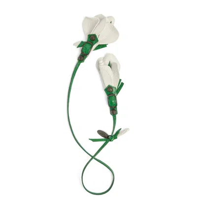 Balenciaga Le City Roses Bag Charm In Green