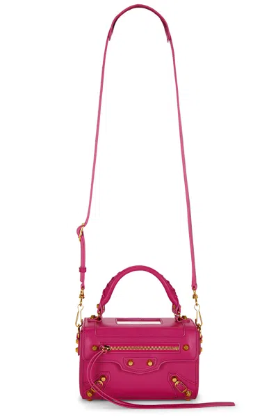 Balenciaga Le City Sleek Box In Hot Pink & Moka