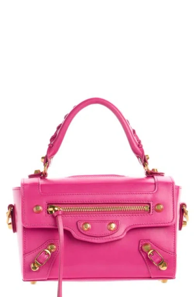 Balenciaga Le City Sleek Box Leather Satchel In Animal Print