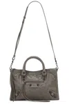 Balenciaga Buckle Strap Tote Bag With Zip Pocket In Army Green