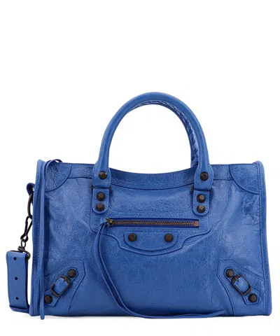 Balenciaga Le City Small Handbag In Blue