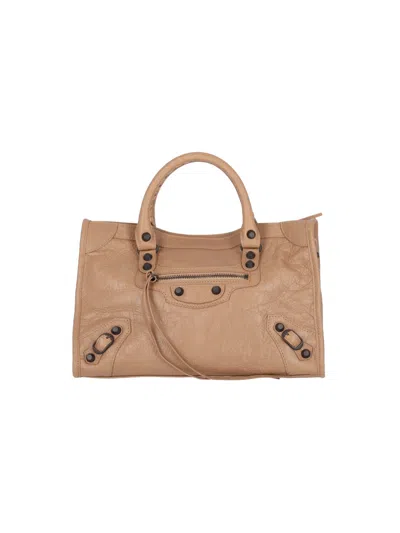 Balenciaga 'le City' Small Handbag In Brown