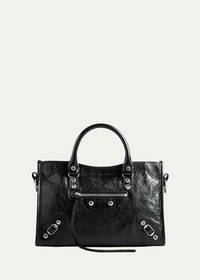 BALENCIAGA LE CITY SMALL LEATHER SHOULDER BAG
