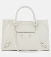 Balenciaga Le City Small Leather Shoulder Bag In White