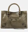 Balenciaga Small Le City Leather Satchel In Green