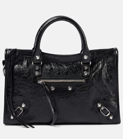 BALENCIAGA LE CITY SMALL LEATHER TOTE BAG