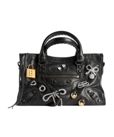 Balenciaga Le City Small Shoulder Bag In Black