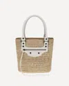 Balenciaga Le City Small Straw Shoulder Bag