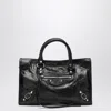 Balenciaga Small Le City Arena Lamb Bag In Black