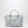 Balenciaga Le City Small Arena Leather Crossbody Bag In Gray