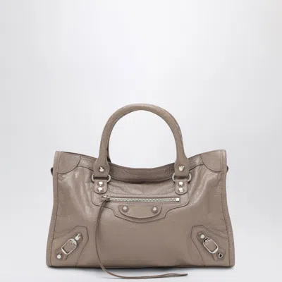 Balenciaga Le City Small Tote Bag Sesame-coloured In Brown