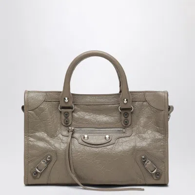 Balenciaga Le City Small Tote Bag Stone Beige Women In Cream